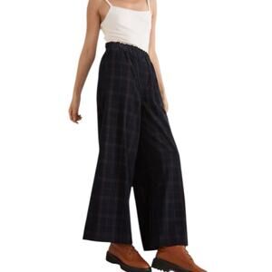 Madewell Corduroy Pull On Wide Leg Crop Pants Windowpane Size XS